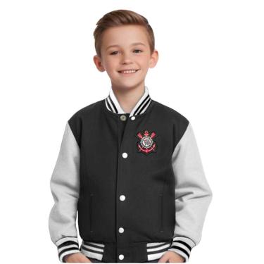 Imagem de Jaqueta Moletom Corinthians Varsity Infantil Juvenil Oficial