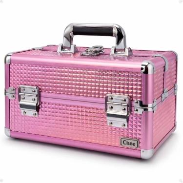 Imagem de Maleta de Maquiagem Ruby´s Rosa e Prata com 2 Bandejas Csn-a160
