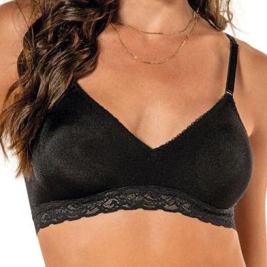 Imagem de Sutiã Básico DeMillus 61457 Sem Bojo, Preto, 48
