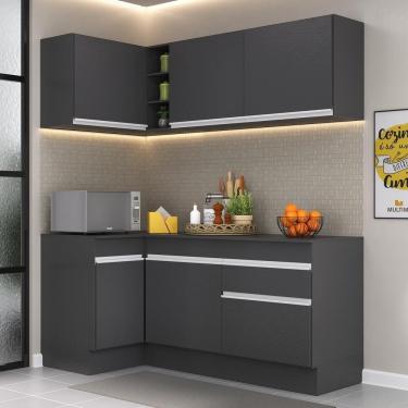 Imagem de Armário De Cozinha Compacta De Canto Mp2092.898 Preto/Branco