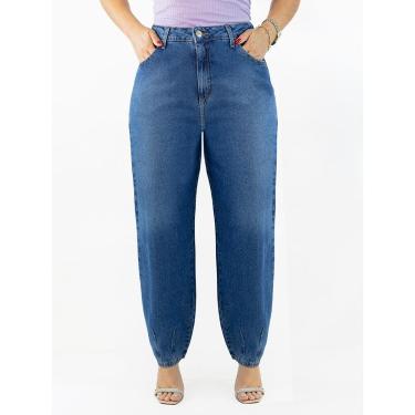Imagem de Calça Feminina Jeans Baloon Cintura Alta 100% Algodão Anticorpus-Feminino
