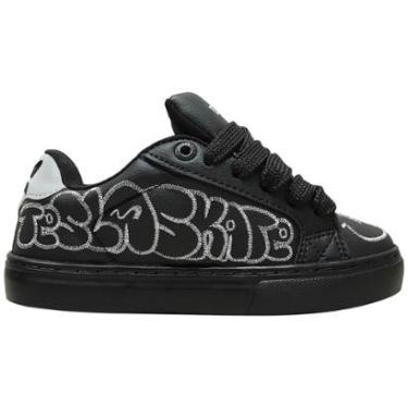 Imagem de Tênis Tesla Hertz Art Black Silver Preto Grafitado Bordado-Masculino