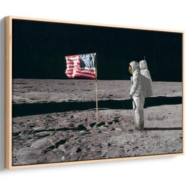 Imagem de Quadro decorativo Homem na lua - Art Canvas, 200 x 130 cm, Natural