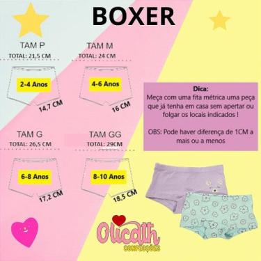 Imagem de Kit 14 Calcinhas Boxer - Conforto e Estilo para Meninas - no-brand, G 