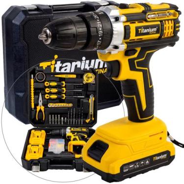 Imagem de Furadeira Parafusadeira de impacto 3/8" bateria 21V com 2 baterias kit