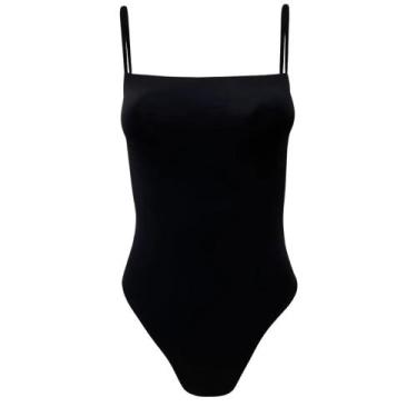 Imagem de Bori  Body Alcinha Maio Feminino Para Praia Piscina Dia a Dia Pretinho