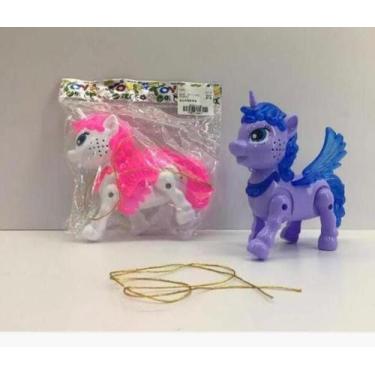 Imagem de Brinquedo Unicornio De Brinquedo C/ Som Luz Musical Anda Ponei Cavalo 