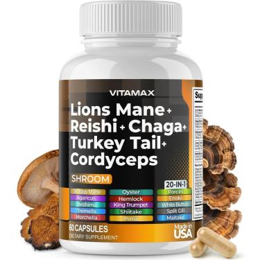 Imagem de Suplemento Vitamax Mycoboost Lions Mane Mushroom 3000 Mg-Unissex