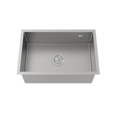 Imagem de Cuba Gourmet Cozinha Inox Escovado 304 Completa 50x40 Prata Brinovar