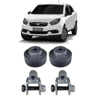 Imagem de Kit Calço de Mola Traseiro 4cm + Prolongador Grand Siena - Borfix