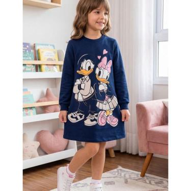 Imagem de Vestido Manga Longa Margarida e Pato Donald Amor Momi-Feminino