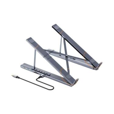 Imagem de Estação De Docking Para Laptop Em Liga De Alumínio 8-em-1 Adaptador TY
