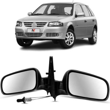 Imagem de Par Retrovisor Manual Gol Parati Saveiro G3 2000 á 2013 4 Portas - NK
