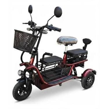 Imagem de Triciclo Elétrico Compact recarregavel mobilidade - Smartway, Vermelho