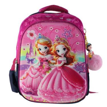 Imagem de Mochila Escolar Infantil 3D Alto Relevo Personag:Princesas 2 - Elite