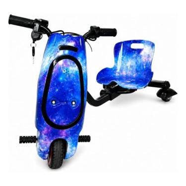 Imagem de Triciclo Elétrico Drift Bluetooth Led 3 Velocidades - Potencial, Azul,