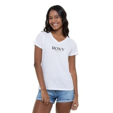 Imagem de Camiseta Feminina Roxy Noon Ocean Branca, GG, Branco