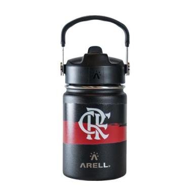 Imagem de Garrafa Térmica Arell Flamengo Listrada Straw Flask 355ml