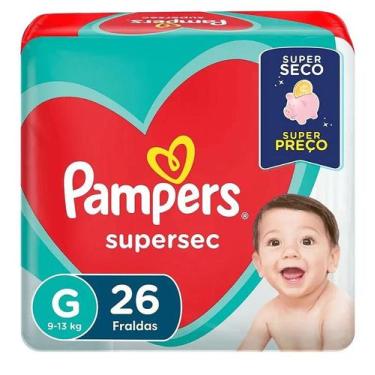 Imagem de Fralda Pampers SuperSec G  Pacote com 26 unidades