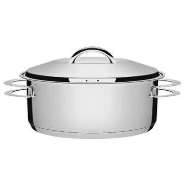 Imagem de Caçarola Rasa com Fundo Triplo, Tramontina, Solar 62503240, Inox, dimetro de 24 cm