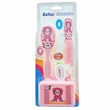 Imagem de Kit Banho Bebê Plus Escova, Pente e Saboneteira Brinde 1 Prendedor de 