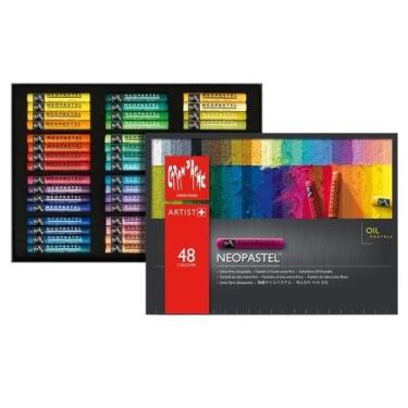 Imagem de Giz Pastel Oleoso Caran D'ache Profissional 48 Cores Neopast