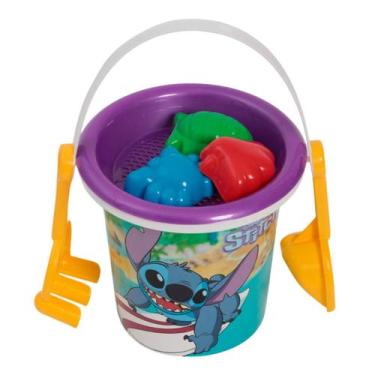 Imagem de Balde de Praia do Stitch Infantil Colorido com 7 peças - Toys2U