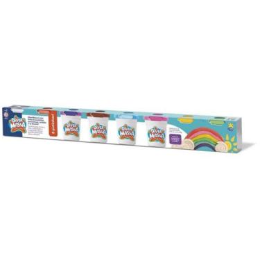 Imagem de Massinha De Modelar Diver Massa Kit Com 8 Potinhos Sortidos - Divertoy