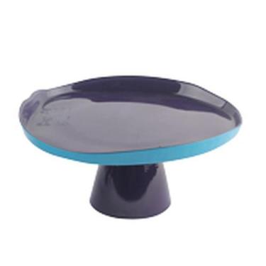 Imagem de Centro de mesa Milky vidro c/pé 21x10cm roxa/azul -L Hermitage - L'Her