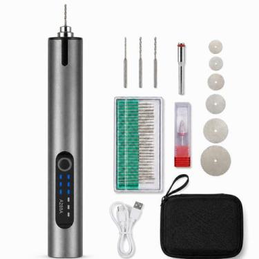 Imagem de Caneta de Gravação Sem Fio Recarregável 18000 RPM com Luz LED - Marca 