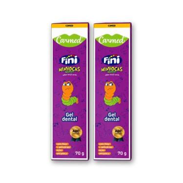 Imagem de Kit 2 Creme Dental Carmed com Fluor Fini Minhoca 70g - Cimed