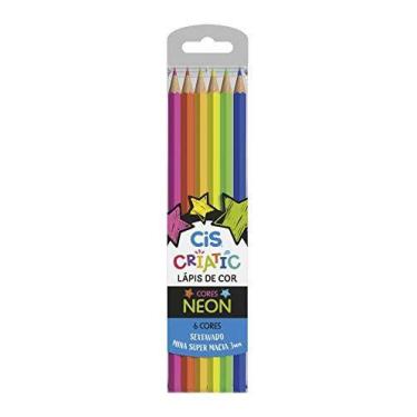 Imagem de Lapis De Cor Sextavado Cis Criatic Neon 6 Cores - SERTIC