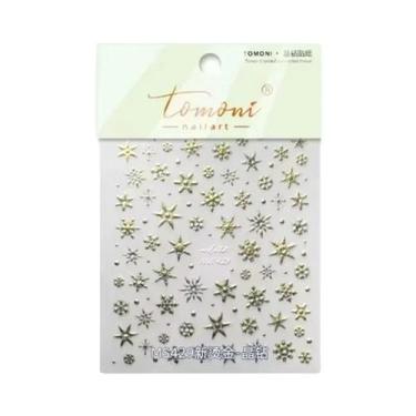 Imagem de Adesivos De Unha 5D Laser Com Floco De Neve De Strass Brilhante Para O