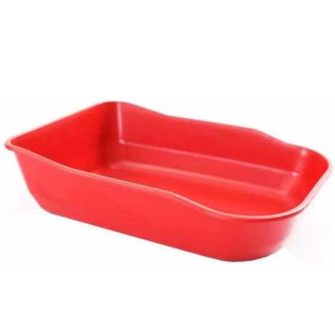Imagem de Bandeja Caixa De Areia Alta Para Gatos Duracats Vermelha