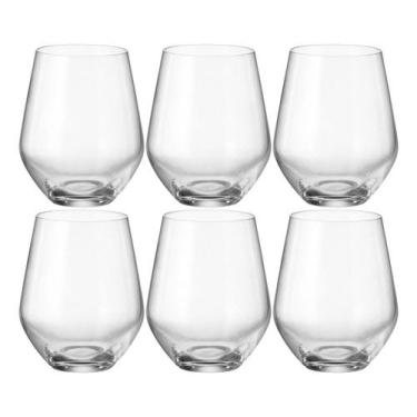 Imagem de Copo Tori Bohemia 10x9x9cm Cristal Transparente 400ml 6pçs Bebidas Águ