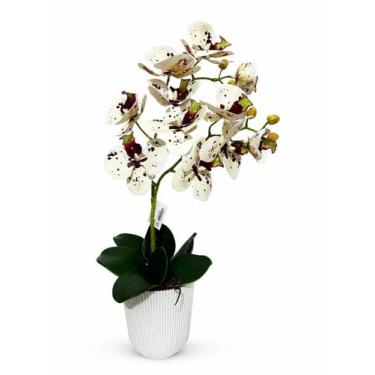 Imagem de Vaso c/ orquidea 48 cm florarte vaso 2 hastes pessego, VASO 2 HASTE BR
