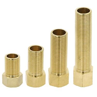 Imagem de Encaixe de latão 1/2 & quot; BSP macho para fêmea trocar o acoplador reto no adaptador de conector 28 mm 40 mm 50 mm 70 mm 100 mm de comprimento, 40 mm de comprimento