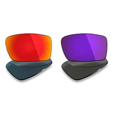 Imagem de 2 pares de lentes polarizadas de substituição da Mryok para óculos de sol Oakley Gascan – Opções