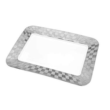 Imagem de TRAVESSA PORCELANA VERA SILVER 34x23x3cm