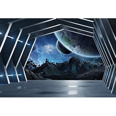 Imagem de Yeele Espaçonave de fundo de 1,5 x 2,4 m Espaçonave Espaçonave Interior Explorando Fundo Futuro para Fotografia Universo Planeta Garoto Menino Menina Retrato Cabine Fotografias Vinil Estúdio Adereços