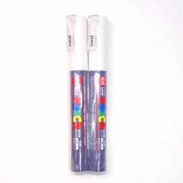 Imagem de Uni Posca Paint Marker PC-1M White, 2 pens per Pack(Japan Import) [Komainu-Dou Original Package]