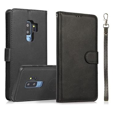 Imagem de Caso de capa de telefone de proteção Para o caso da carteira de Samsung Galaxy S9 Plus, 2 em 1 carteira de cartão de carteira Case Folio Case Strap Phone Case Pu Caso Magnetic Case Magnetic Case Magné