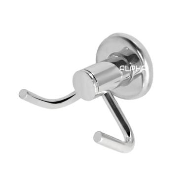 Imagem de Gancho Cabide Duplo Banheiro Toalha Aço Inox Alumínio
