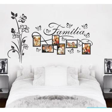 Imagem de Adesivo Decorativo Porta Retratos e floral om Borboletas