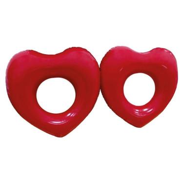 Imagem de Bóia Inflável Gigante Anel De Coração Duplo Até 80kg Belfix