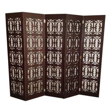 Imagem de Biombo 5 Folhas 215X180cm Mdf Modelo 2 Rustico Vazado