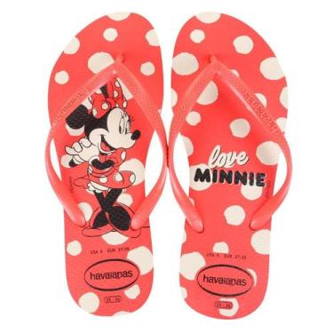 Ofertas de Chinelo Havaianas Slim Disney nº 37/38, Mickey e Minnie, lilás  calmo