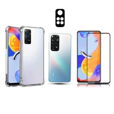 Imagem de Capinha para Xiaomi Redmi Note 11 4g 128 GB 4GB RAM + Película de Vidro 3D + Pelicula SkinTraseira + Película Câmera - (C7COMPANY)