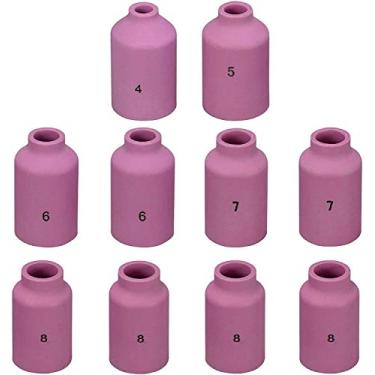 Imagem de RIVERWELD TIG Kit de copo de cerâmica 54N14 (#8, 1/2") 54N15 (#7, 7/16") 54N16 (#6, 3/8") 54N17 (#5, 5/16") 54N18 (#4, 1/4") para tocha WP 17 18 26 TIG 10pk
