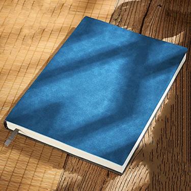 Imagem de A4/B5/A5 grande diário de negócios couro caderno agenda agenda página de linha de diário engrossado bloco de notas 260 folhas, azul, b5
